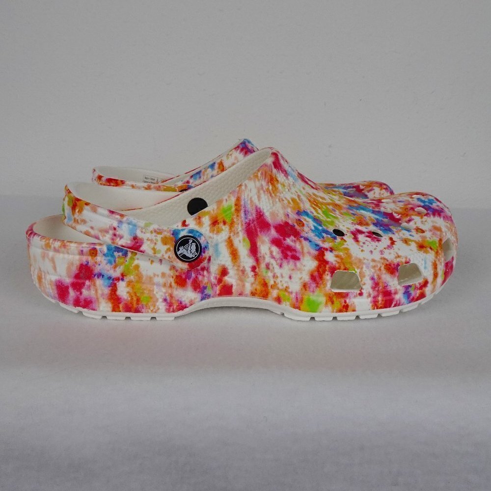 Crocs Classic Tie Dye Clog Women's Size 14 US Colorful Lightweight Slip On